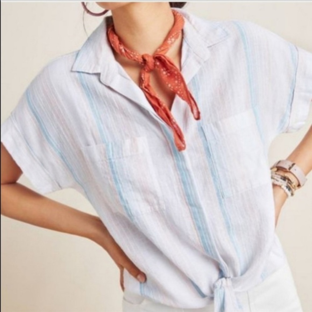 NWT Anthropologie Cloth & Stone Liya Striped Top